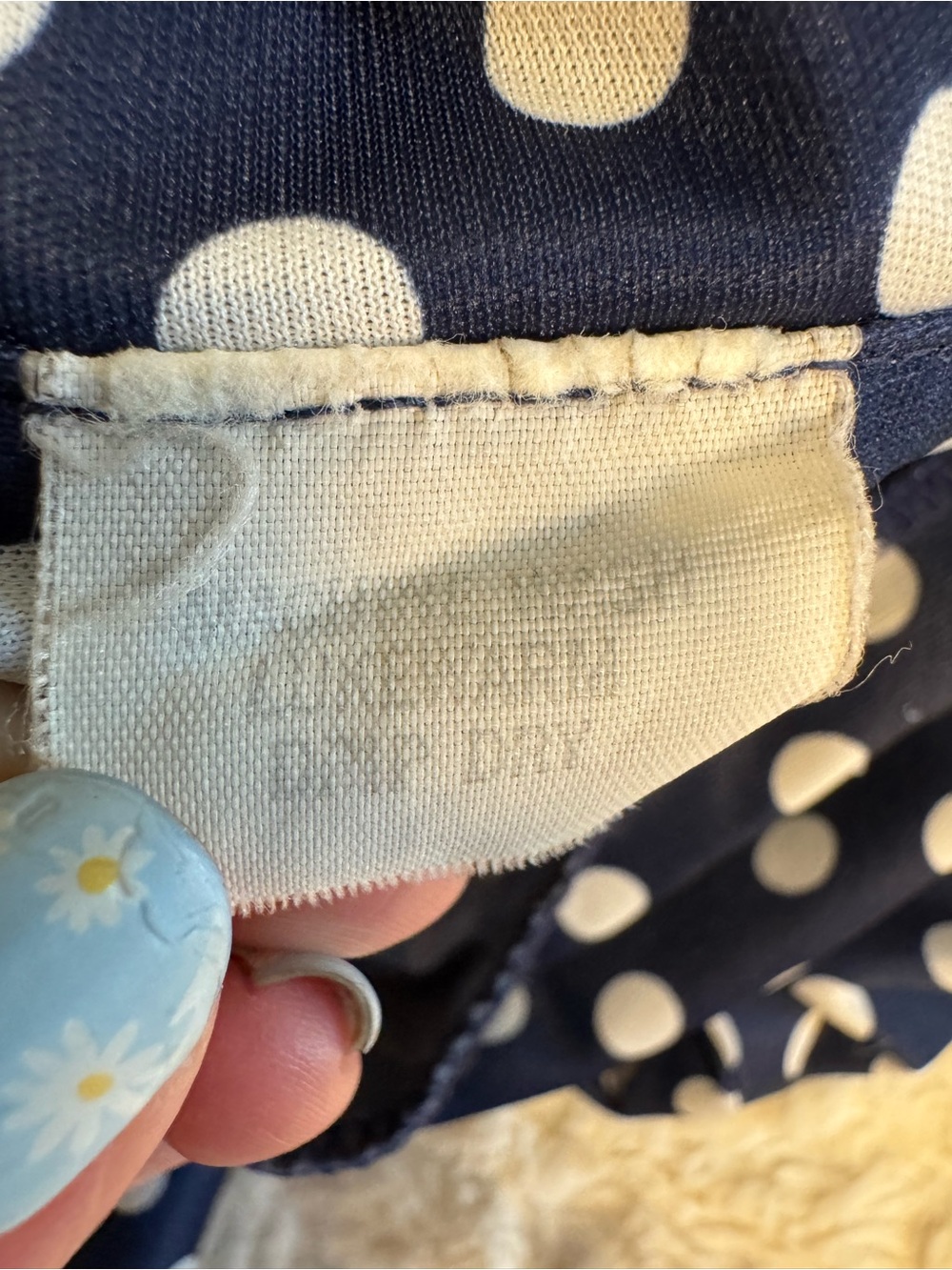 Vintage 70s Polka Dot Wide Leg Jumpsuit Tie Waist Disco Mod - Picture 9 of 9